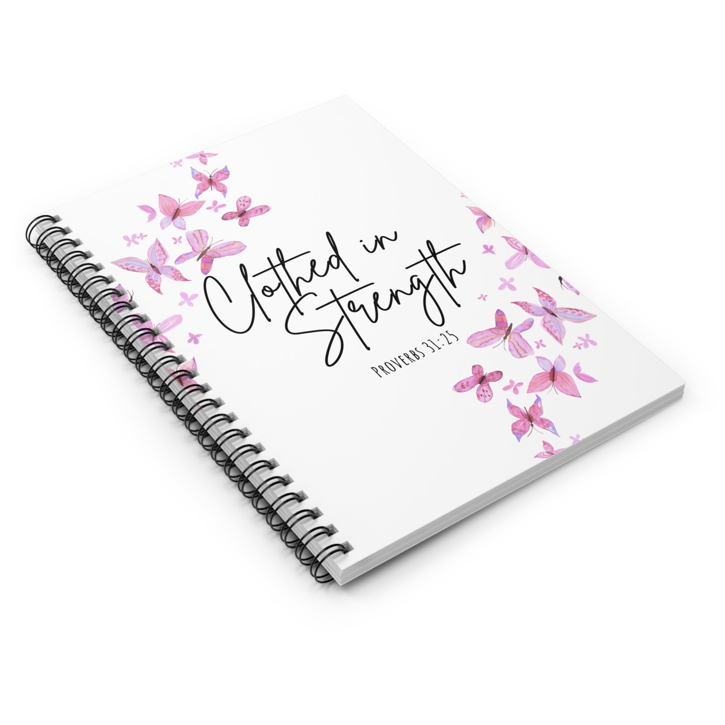 Clothed in Strength | Journal, Spiral Bound, Lined Pages
