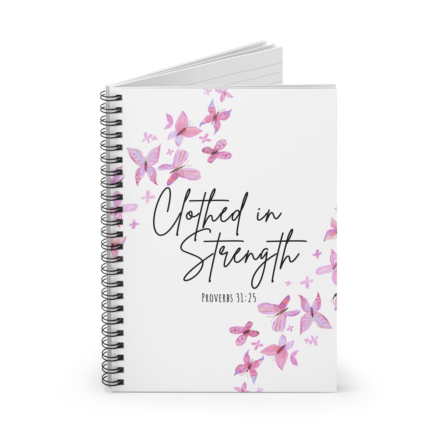 Clothed in Strength | Journal, Spiral Bound, Lined Pages