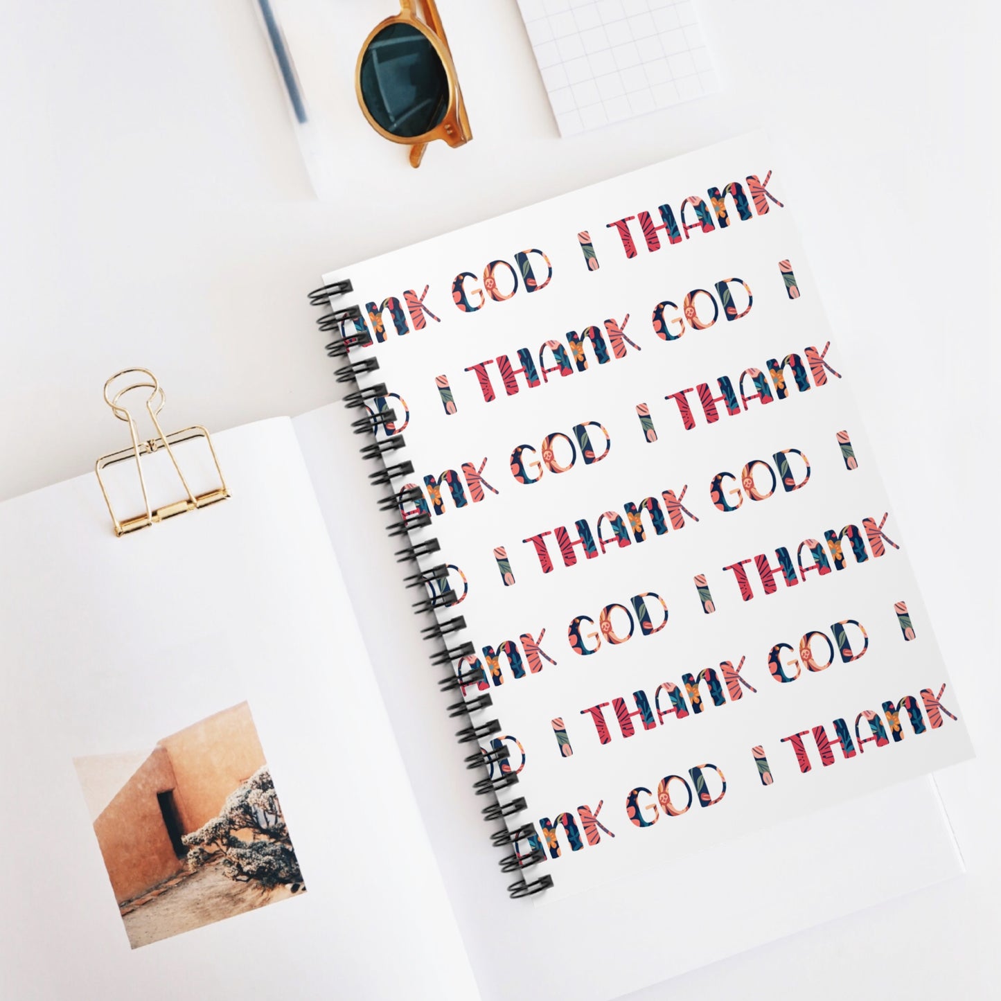 I Thank God (Large) | Journal, Spiral Bound, Lined Pages