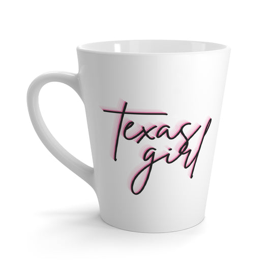 Texas Girl (Pink & Black) | Latte Mug
