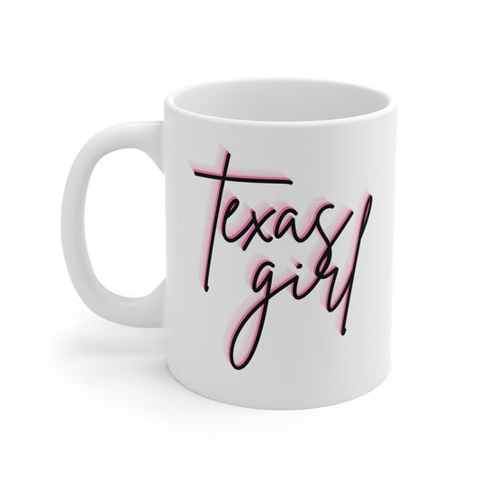 Texas Girl (Pink & Black) | Coffee Mug